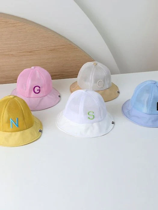 Alphabet Mesh Bucket Hat Alphabet Mesh Bucket Hat
