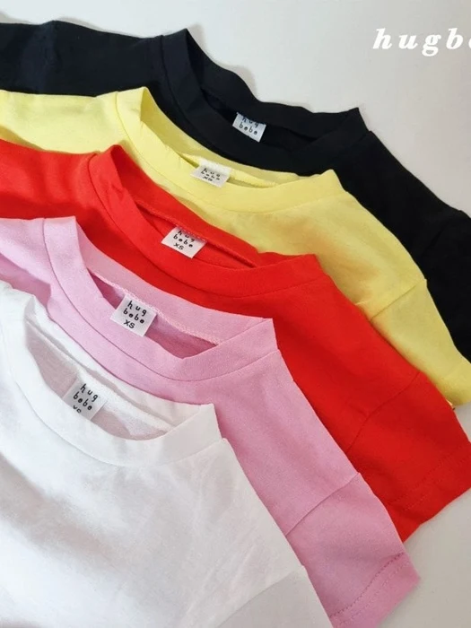 60s Cotton Solid Short Sleeve Tee