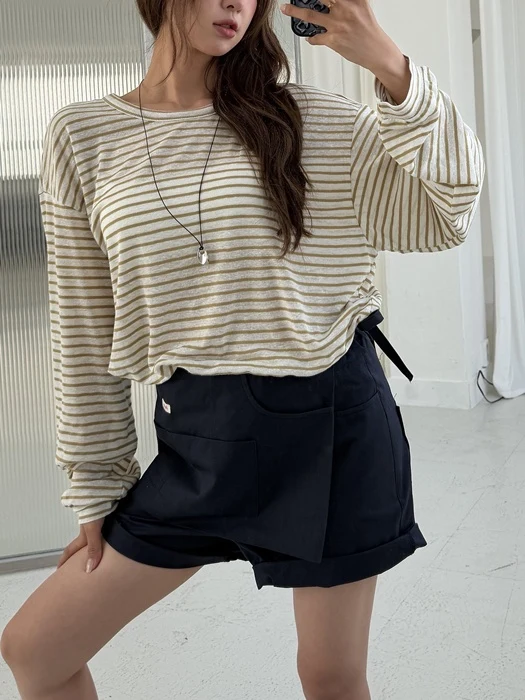 Summer Stripe Side-Slit Tee
