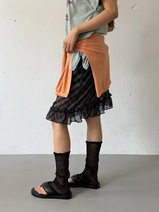 Check Frill Skirt Check Frill Skirt