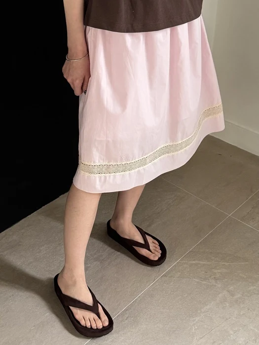 Banded Cotton Lace Skirt Banded Cotton Lace Skirt