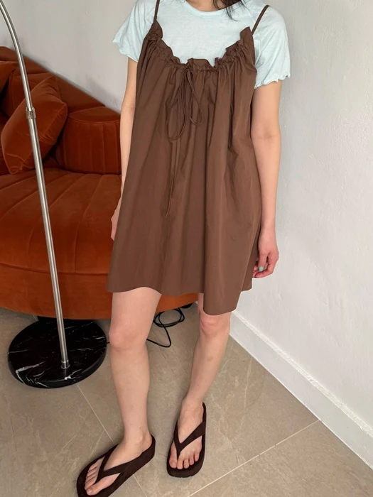Shirring Mini One-piece