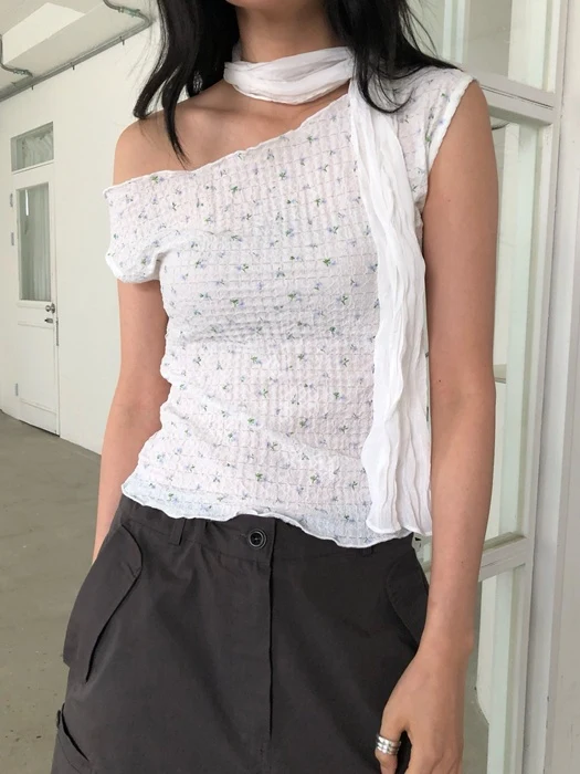 Flower Shoulder Top