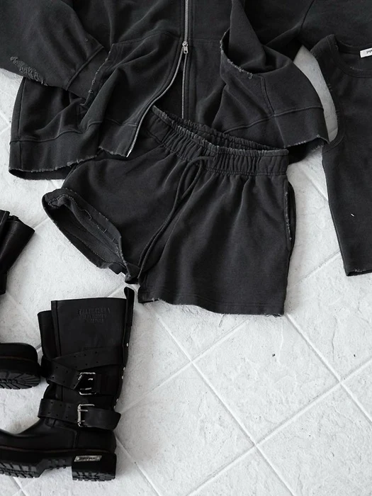 Pigment-Dyed Cotton Cut-Off Sweat Shorts Pigment-Dyed Cotton Cut-Off Sweat Shorts