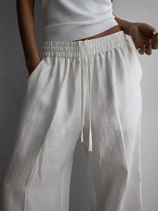 Linen Drawstring Trousers Linen Drawstring Trousers
