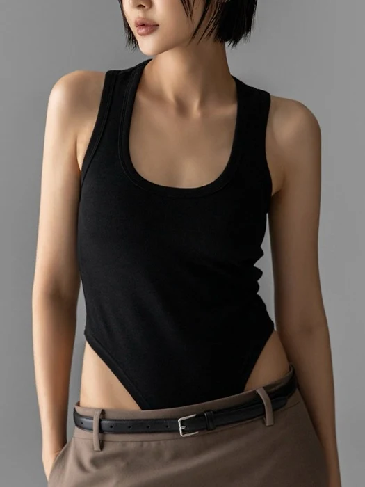Essential Ribbed Sleeveless Bodysuit Essential Ribbed Sleeveless Bodysuit