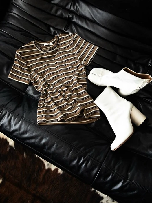 Soft Ribbed Stripe Tee