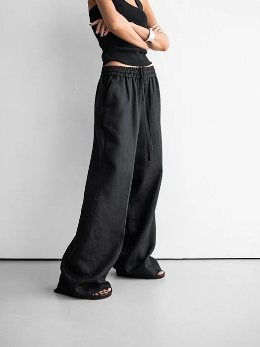Linen Drawstring Trousers