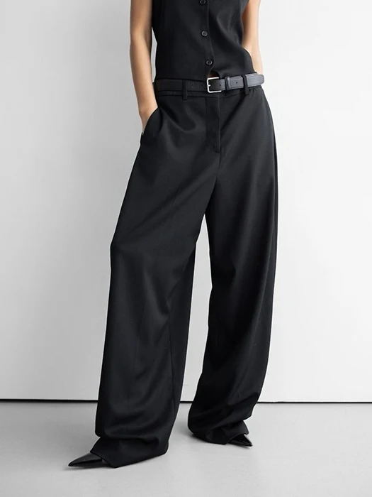 Wool Silk Low-Rise Trousers Wool Silk Low-Rise Trousers
