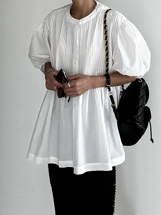 Meari Pintuck Blouse