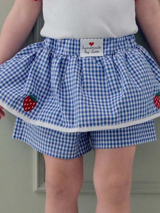 Strawberry Check Shorts