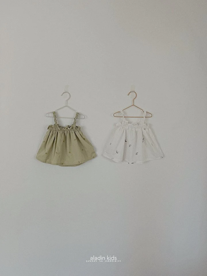 Aladin - Korean Children Fashion - #Kfashion4kids - Embroidered Sleeveless Blouse