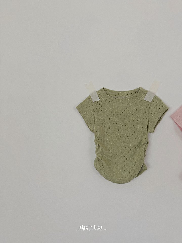 Aladin - Korean Children Fashion - #designkidswear - Eyelet Shirring Tee - 3