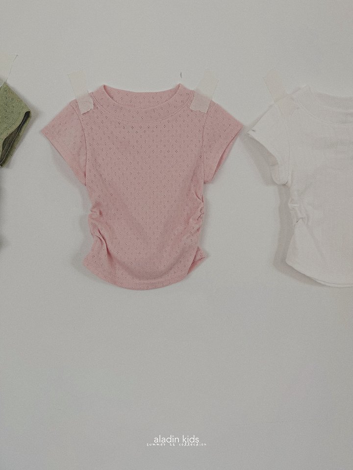 Aladin - Korean Children Fashion - #designkidswear - Eyelet Shirring Tee - 4