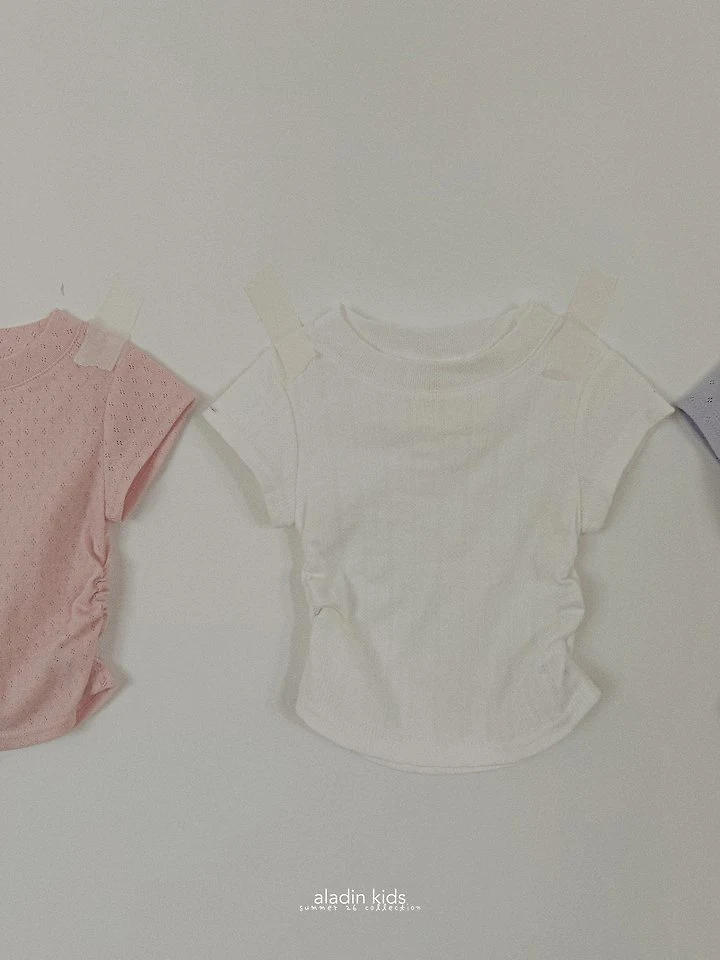 Aladin - Korean Children Fashion - #fashionkids - Eyelet Shirring Tee - 5