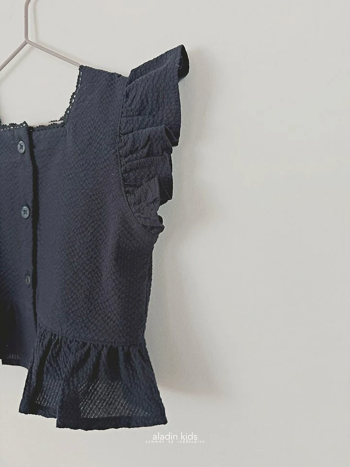 Aladin - Korean Children Fashion - #kidzfashiontrend - Lace Square-Neck Blouse - 3