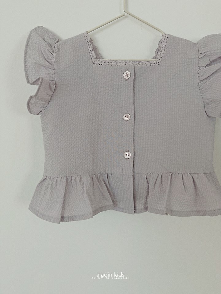 Aladin - Korean Children Fashion - #littlefashionista - Lace Square-Neck Blouse - 5