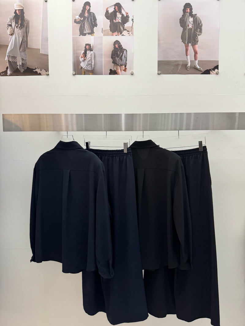 Amood - Korean Women Fashion - #momslook - Brime Shirt Set - 7
