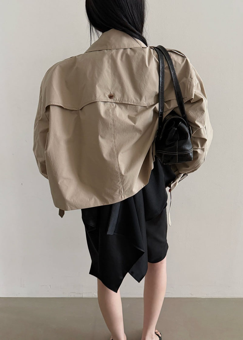 Amood - Korean Women Fashion - #momslook - Classic Short Trench Coat - 7