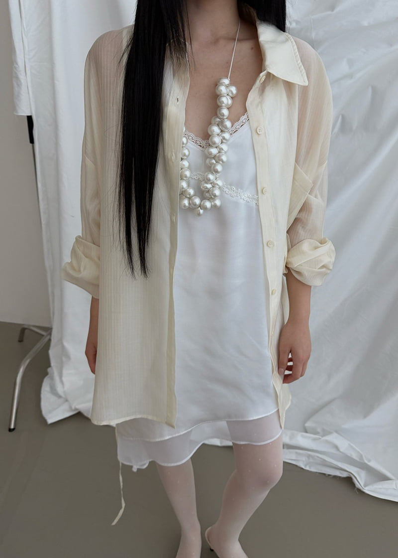 Amood - Korean Women Fashion - #shopsmall - Striped Belted Shirt - 3
