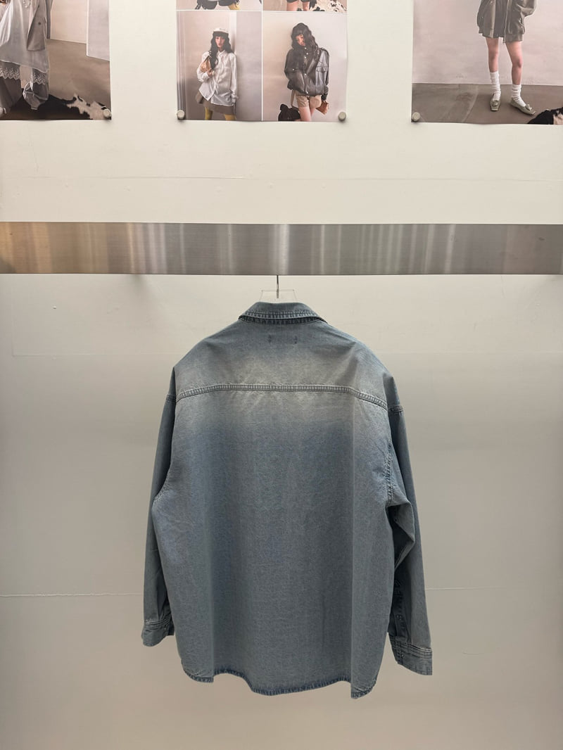 Amood - Korean Women Fashion - #womensfashion - Brushed Denim Shirt - 10