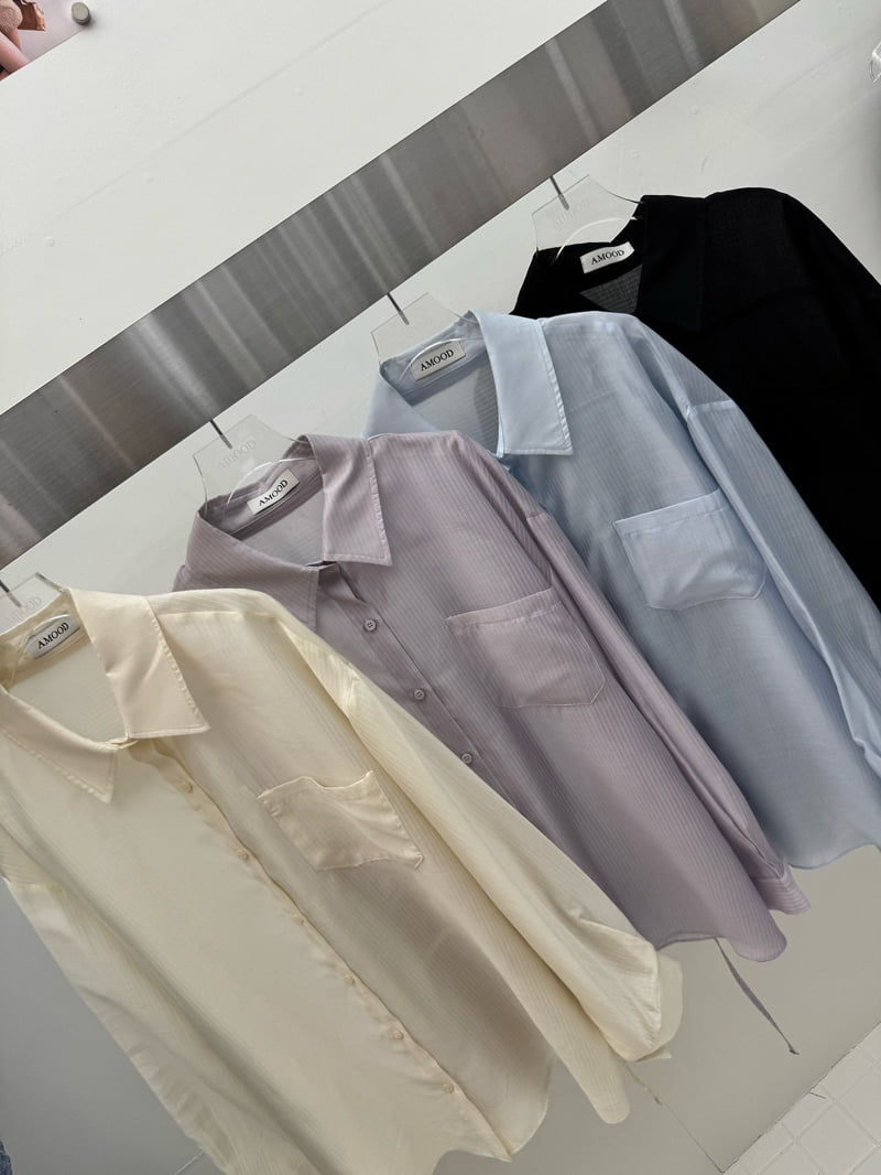 Amood - Korean Women Fashion - #womensfashion - Striped Belted Shirt - 7