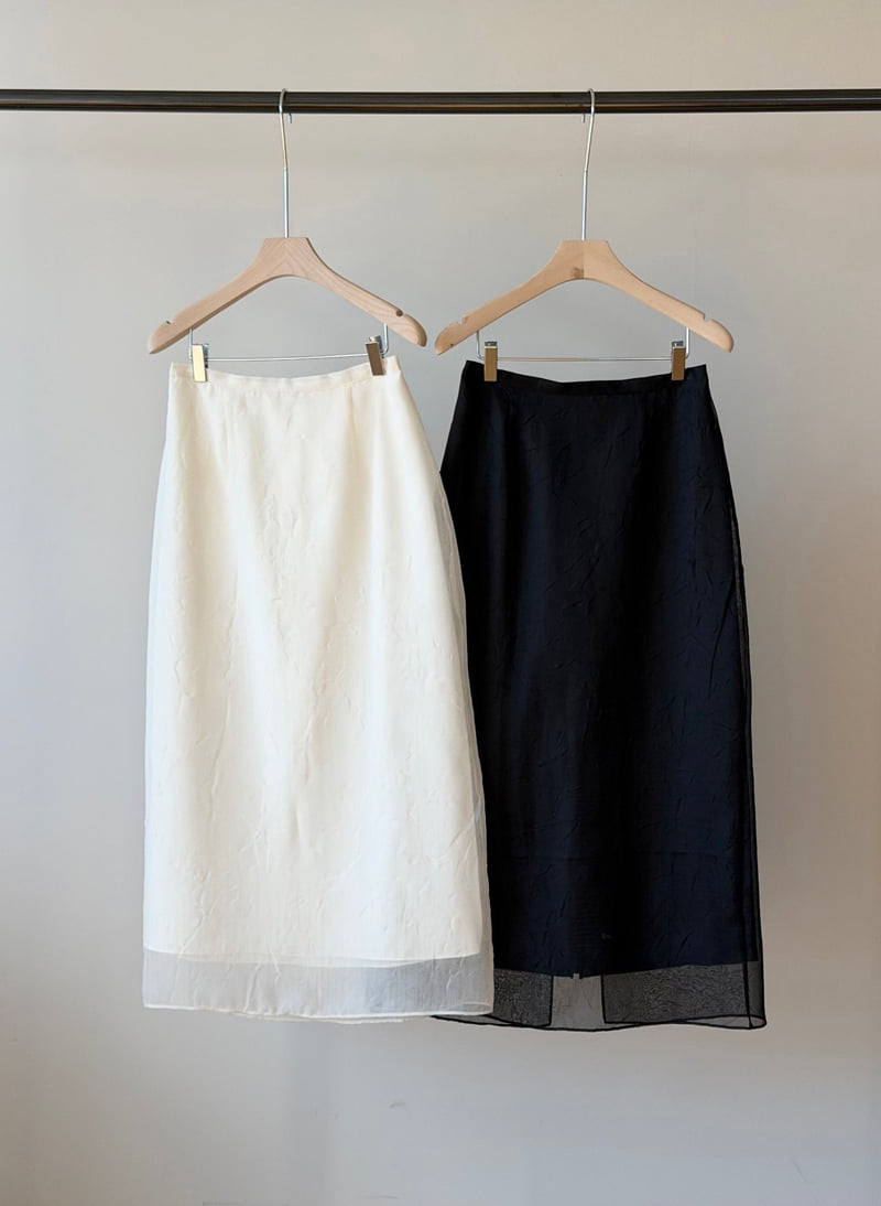 Amygrace - Korean Women Fashion - #momslook - Sheer Layered Skirt