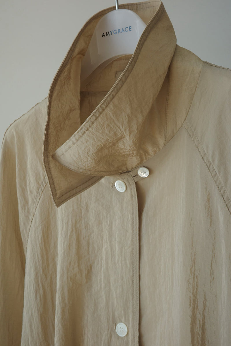 Amygrace - Korean Women Fashion - #momslook - Washed Trench Coat - 12