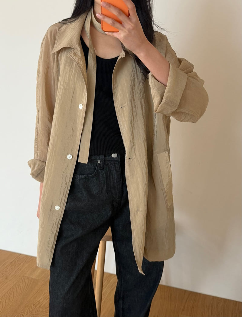 Amygrace - Korean Women Fashion - #momslook - Washed Trench Coat - 2