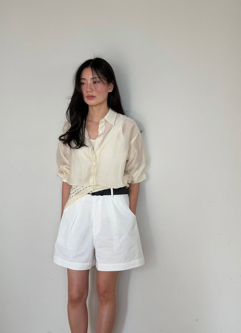 Amygrace - Korean Women Fashion - #womensfashion - Stitch Detail Blouse - 4