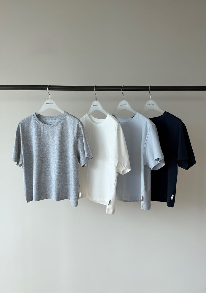 Amygrace - Korean Women Fashion - #momslook - Sorona Cropped Tee - 11