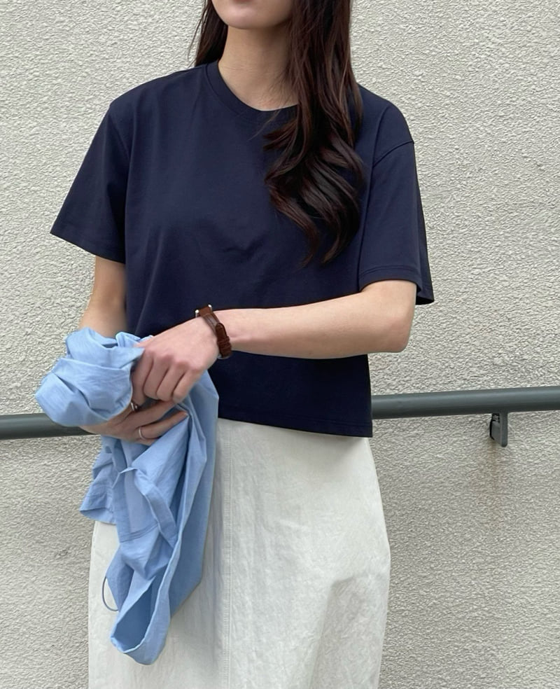 Amygrace - Korean Women Fashion - #momslook - Sorona Cropped Tee - 7