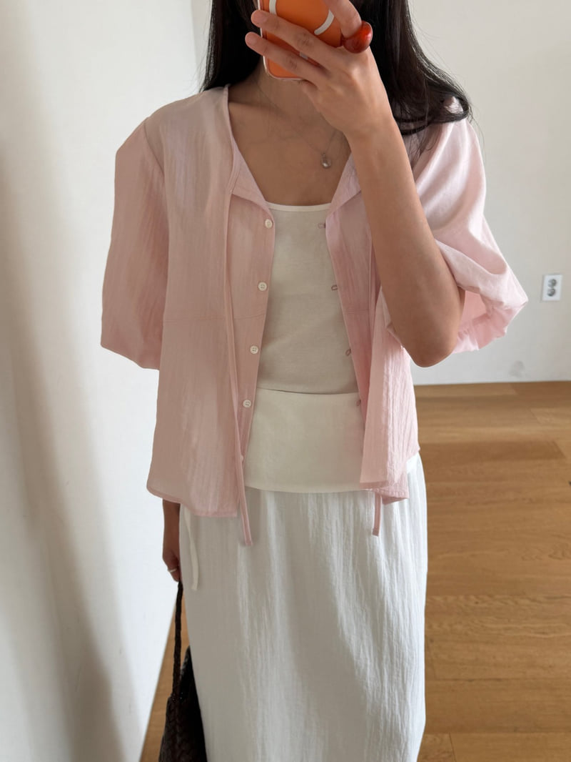 Amygrace - Korean Women Fashion - #momslook - Bell Puff Blouse - 8