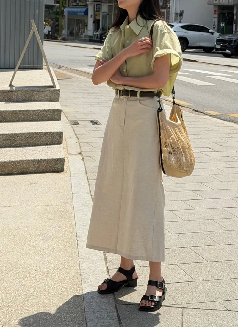 Amygrace - Korean Women Fashion - #momslook - Pure Cotton Band-Waist Skirt - 2