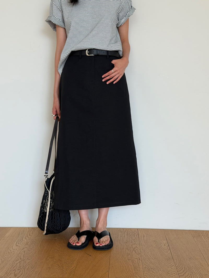 Amygrace - Korean Women Fashion - #womensfashion - Pure Cotton Band-Waist Skirt - 4