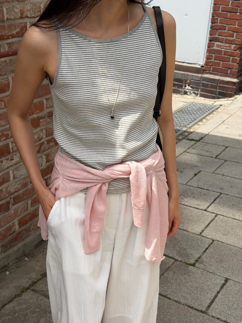 Amygrace - Korean Women Fashion - #momslook - Boat-Neck Ribbed Top - 11