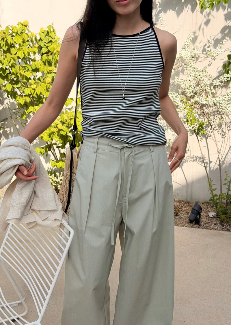 Amygrace - Korean Women Fashion - #momslook - Boat-Neck Ribbed Top - 5