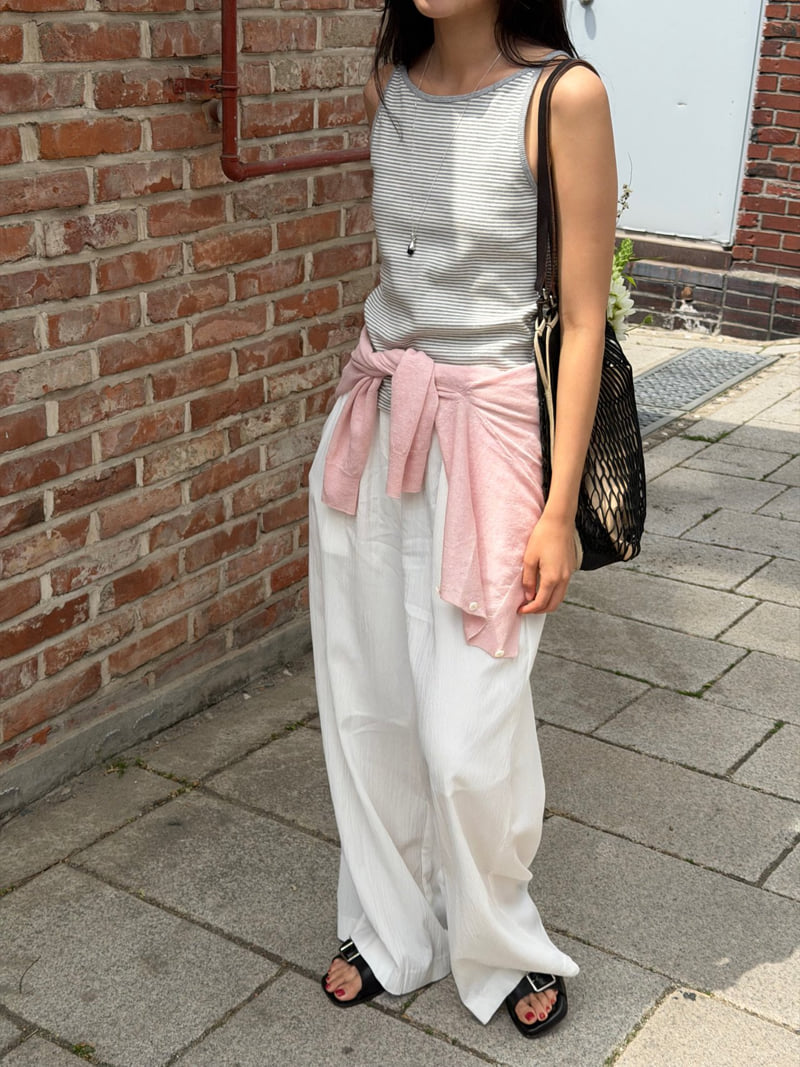 Amygrace - Korean Women Fashion - #momslook - Boat-Neck Ribbed Top - 9