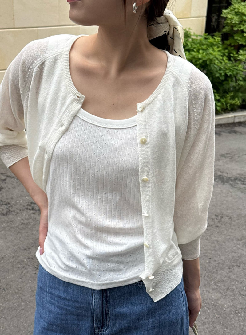 Amygrace - Korean Women Fashion - #momslook - Summer Linen Cardigan - 3