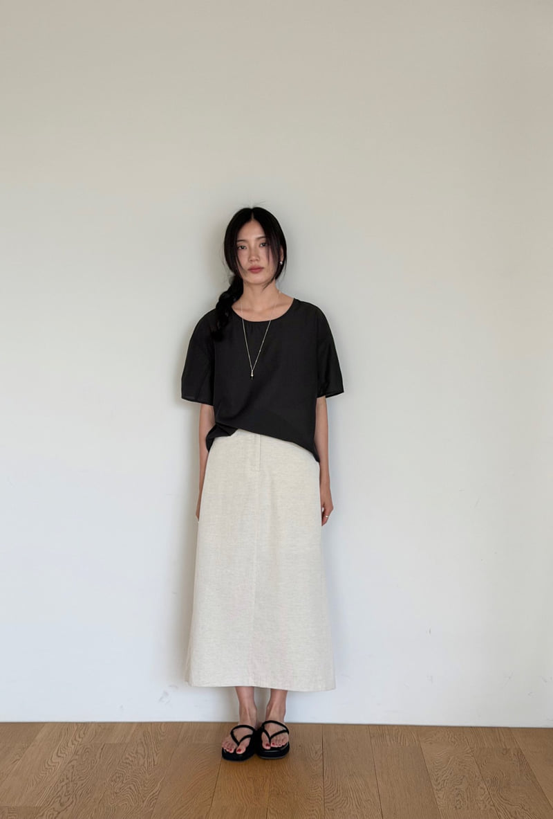 Amygrace - Korean Women Fashion - #momslook - Wave Neck Blouse - 7