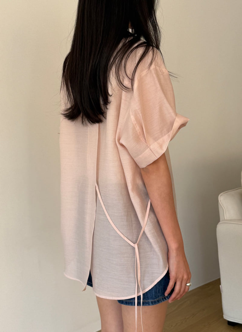 Amygrace - Korean Women Fashion - #momslook - Alpha Wrap Blouse - 5