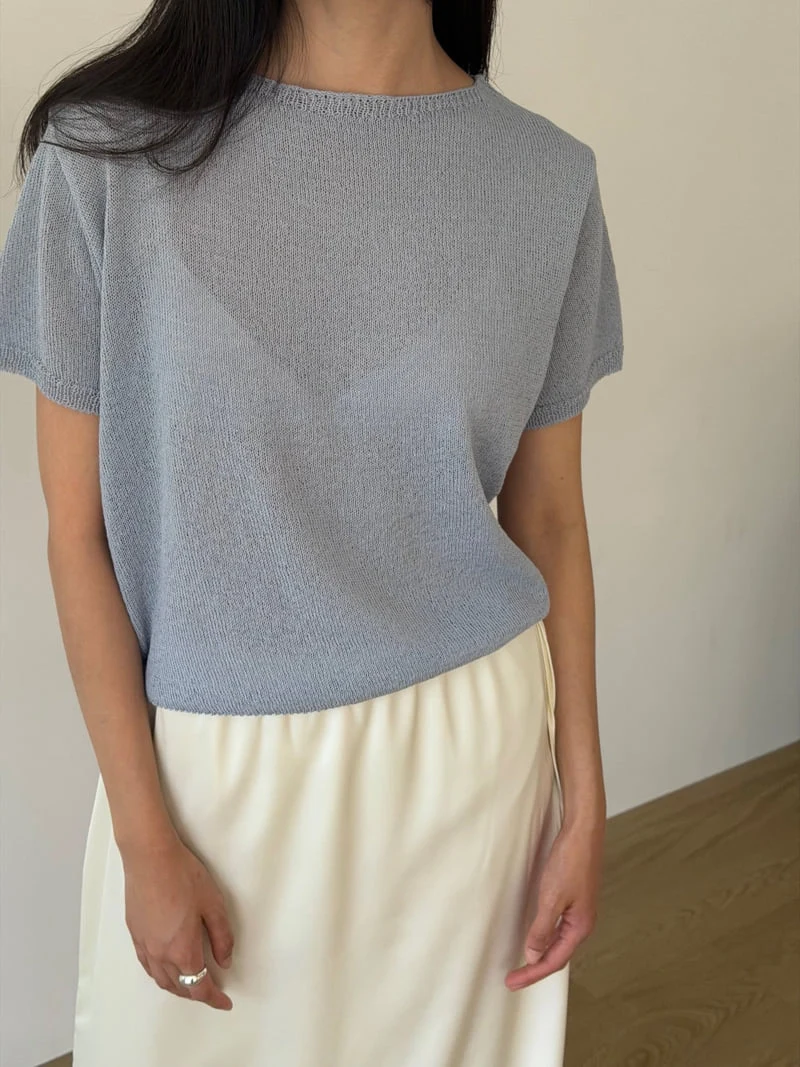 Amygrace - Korean Women Fashion - #momslook - Salt Linen Boat-Neck Knit Top - 3