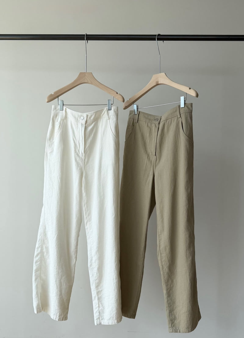Amygrace - Korean Women Fashion - #momslook - Linen-Cotton Straight Pants - 10