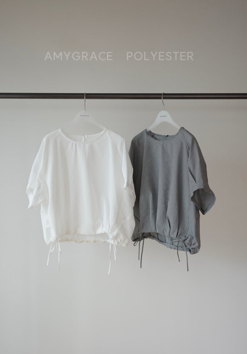 Amygrace - Korean Women Fashion - #momslook - Cooling Seersucker Blouse - 8