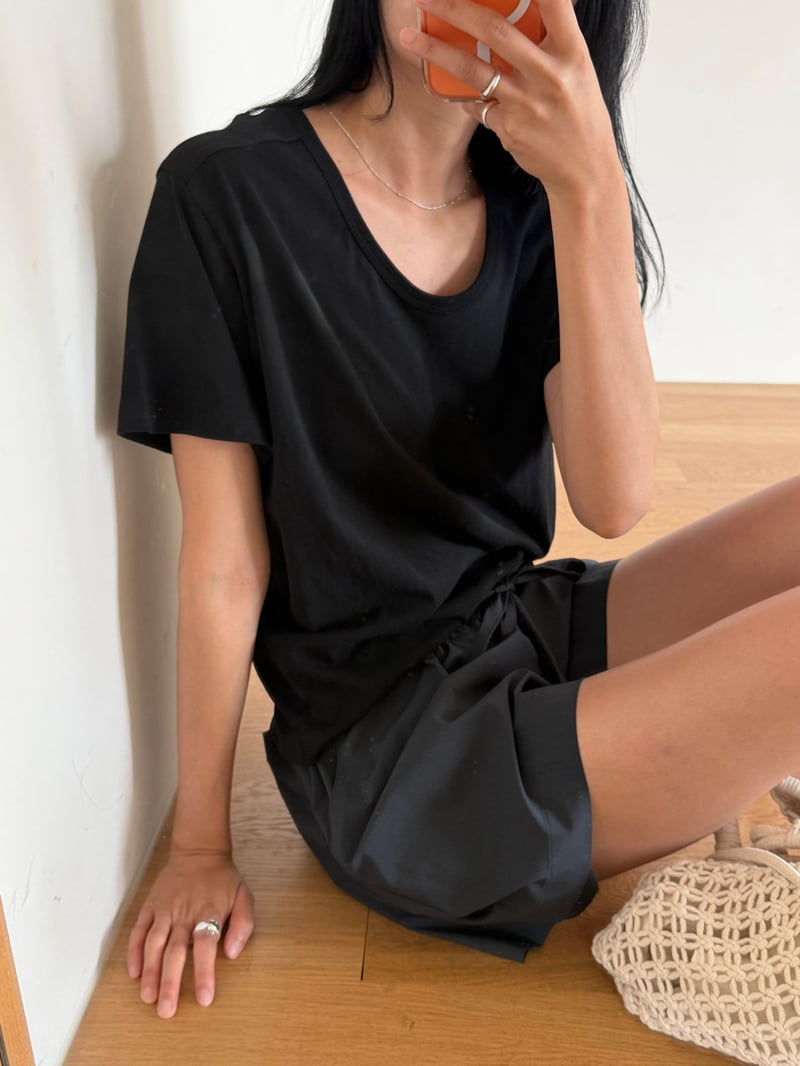 Amygrace - Korean Women Fashion - #thelittlethings - Cable-Knit U-Neck Tee - 4