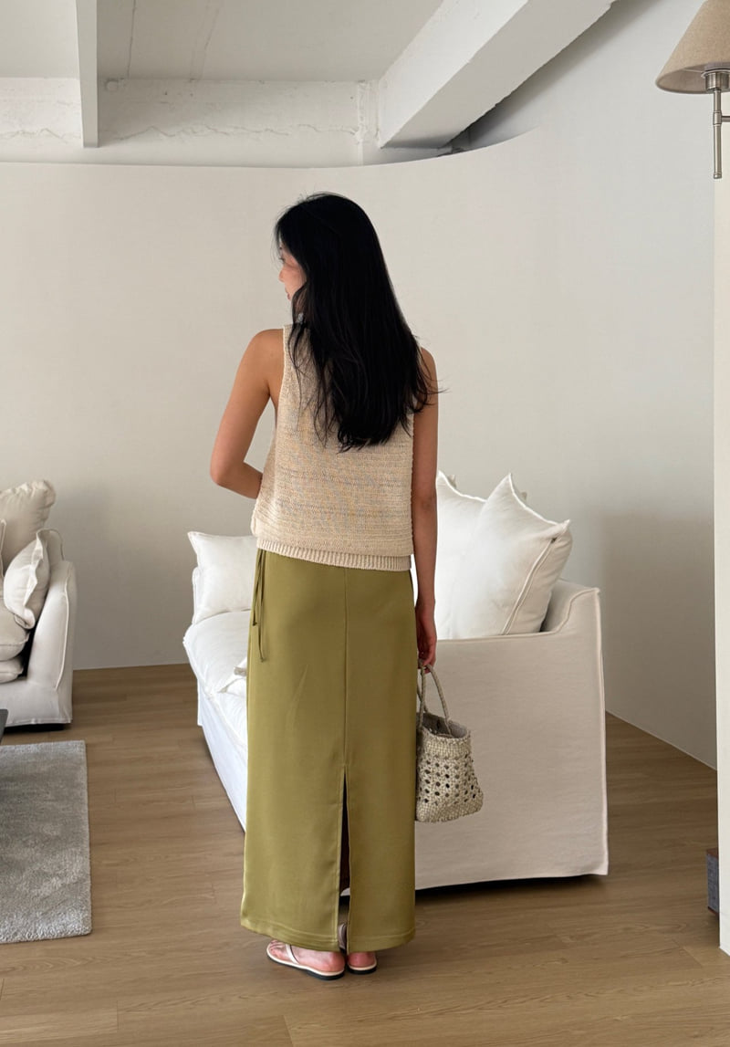 Amygrace - Korean Women Fashion - #momslook - Buddy Satin Skirt - 6