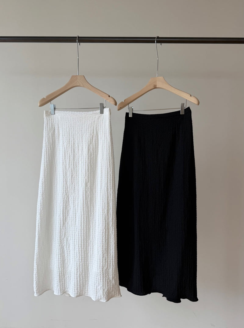 Amygrace - Korean Women Fashion - #pursuepretty - Embossed Skirt - 10