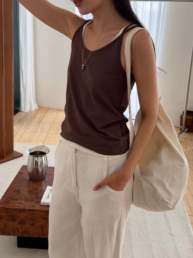 Amygrace - Korean Women Fashion - #vintagekidsstyle - Strappy Sleeveless Top - 4