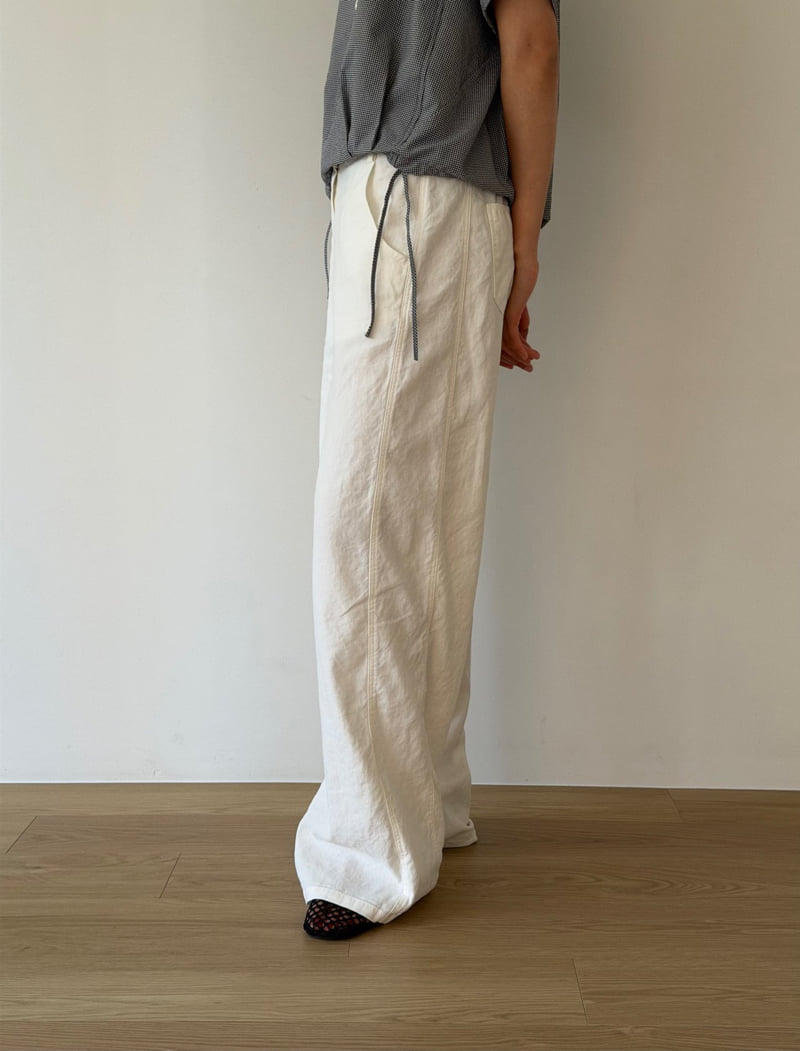 Amygrace - Korean Women Fashion - #pursuepretty - Linen-Cotton Straight Pants - 2