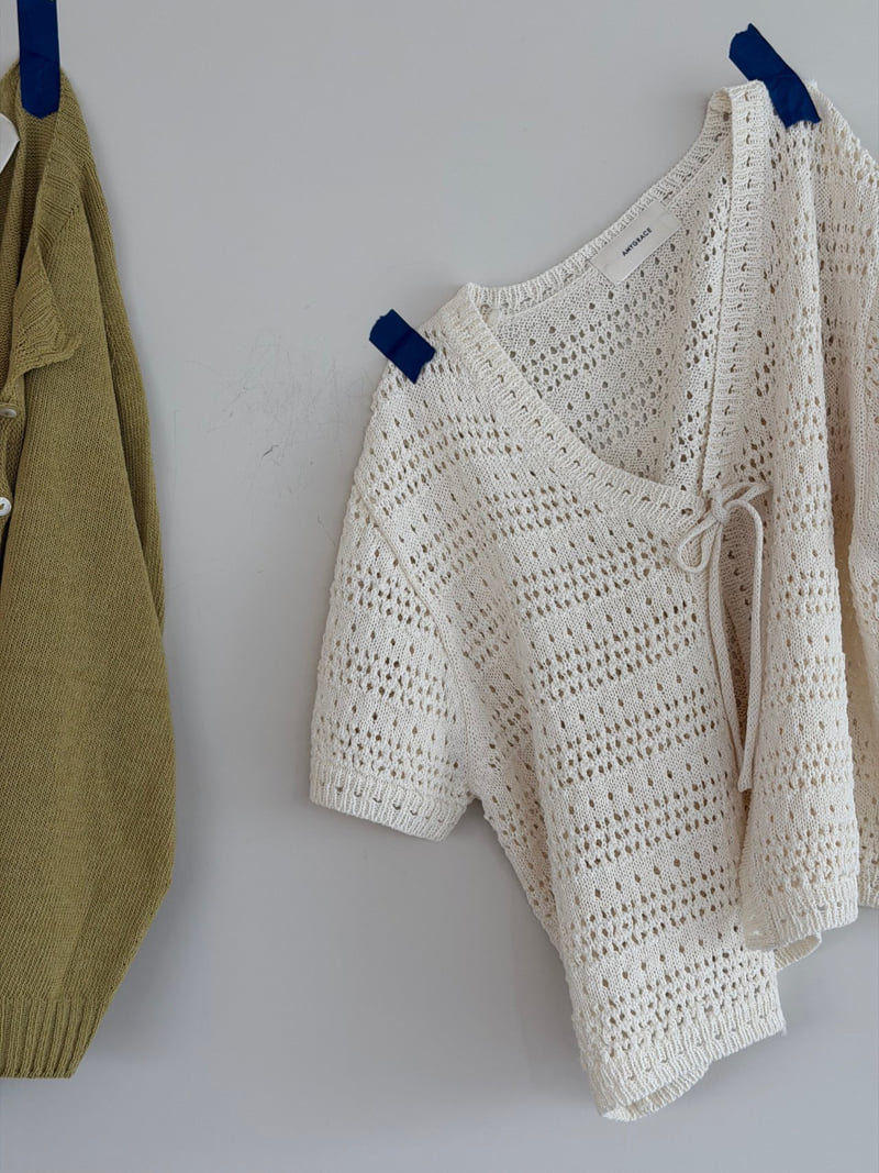 Amygrace - Korean Women Fashion - #restrostyle - Peanut Pointelle Cardigan - 7